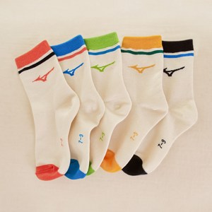 미즈노 주니어용 챔프 중목 양말 5켤레 세트