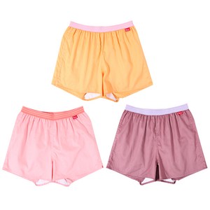 페리힐즈 여성용 통기성 코튼 40수 순면 4중샘방지 트렁크반바지 3종 세트