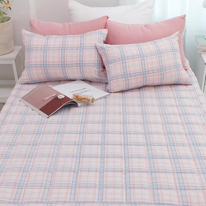 보몽드 국내 제조 부드러운 워싱 밴딩 캔디체크 침대패드