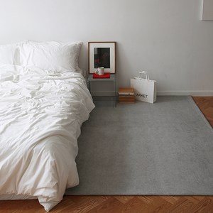 더프리그 데이턴 거실 먼지없는 워셔블 미끄럼방지 러그, 그레이, 200x270 cm