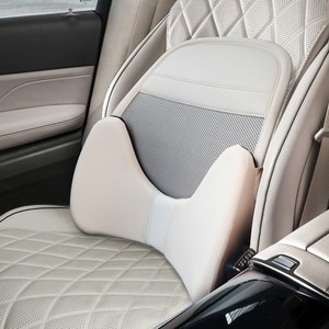 지엠지모터스 등받이쿠션 자동차 허리쿠션 차량용 메모리폼 2IN1 분리형 도킹타입, 베이지, 1개