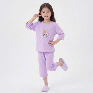 프리미에팜 아동용 캐치! 티니핑 7부 에어리 쿨터치 실내복 상하의 세트