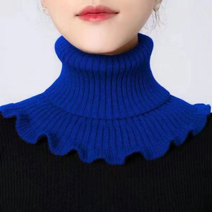 헨센 여성 보온 넥워머 니트 페이크폴라