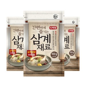 올바른상회 간편하게 즐기는 국산 티백형 삼계재료, 100g, 3개
