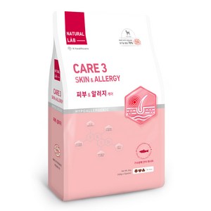 네츄럴랩 강아지 케어3 유기농 기능성 사료, 피부/피모+알러지, 6kg, 1개