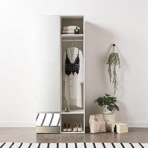 리바트 모뜨 800 오픈형 거울도어 T긴옷장 방문설치