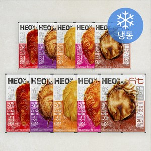 허닭 FIT 저당 소스 통 닭가슴살 바베큐맛 100g x 2개입 + 찜닭맛 100g x 2개입 + 매콤커리맛 100g x 2개입 + 볼케이노맛 100g x 2개입 + 양념치킨맛 100g x 2개입 세트 (냉동)