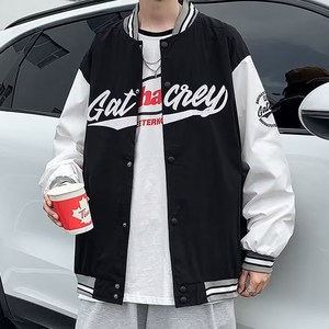 남성용 DM 라인 레터링 점퍼