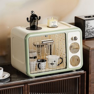 레트로 디자인 다용도 주방 수납 정리함, 그린, 1개