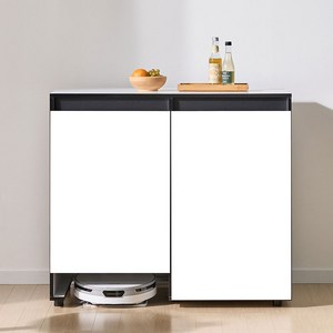 엘리에셀 비스포크 오브제 로봇청소기형 광폭 하부장 다용도 선반 틈새장 홈카페 수납장 1000 방문설치