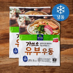 면사랑 가쓰오 유부 우동 1인분 (냉동), 283g, 2개