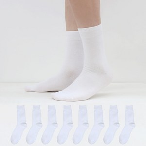 이지레그 남성용 프리미엄 베이스 무지 장목 양말 8켤레 세트