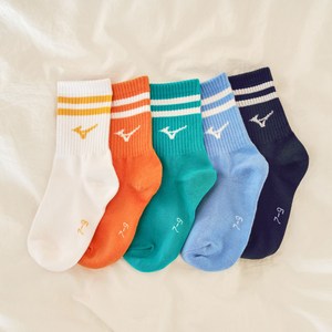 미즈노 주니어용 스트라이프 중목 양말 5켤레 세트