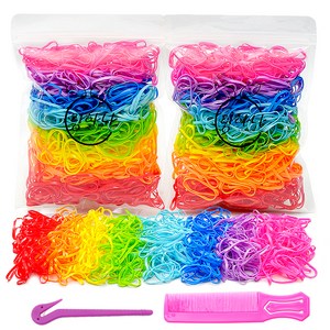 링하나 여아용 링링 대용량 고탄력 머리 고무줄 2p + 이지컷 + 포켓빗 세트 SR27