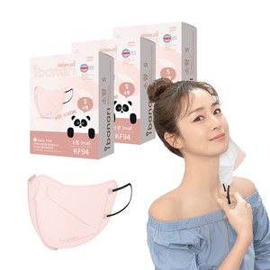 아이바나리 에어 황사 방역용 마스크 소형 S KF94, 10개입, 3개, BABY PINK