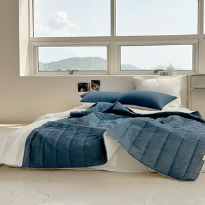 루시드슬립 국내산 오션 시어서커 멜로자수 여름 차렵이불 세트