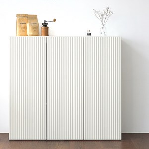 스칸디무드 국내제조 베르노 템바보드 슬림 높은 거실 수납장 1200 3단 방문설치