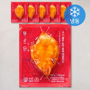 바르닭 소스품은 닭가슴살 양념치킨 (냉동), 100g, 6팩