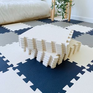 손할매 유아용 프리미엄 마블 안전인증 퍼즐매트, 아이보리, 중형(30 x 30..., 10개