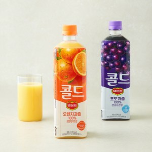 델몬트 콜드 100% 오렌지 900ml + 포도 900ml 세트, 1세트