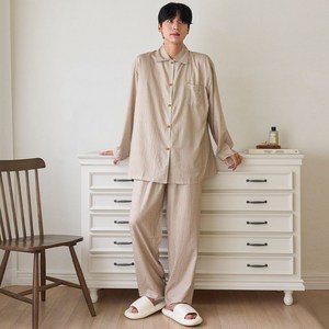 글램공감 커플용 카페인 긴팔 잠옷 파자마 상하의 세트