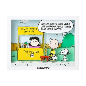 로이체 피너츠 스누피 액자형 LED 무드등 블루투스 스피커, 화이트, PNTS-PFS-A-SN