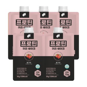논앤밭위드 프로틴 귀리쉐이크 딸기맛, 30g, 5개