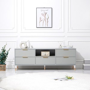 가구의정석 디케 2단 거실장 오픈형 방문설치