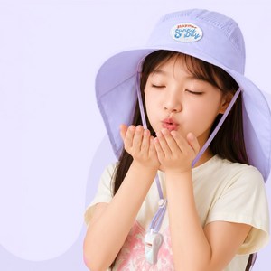 지니스타 아동용 자외선 차단 와이드 아쿠아 플랩캡