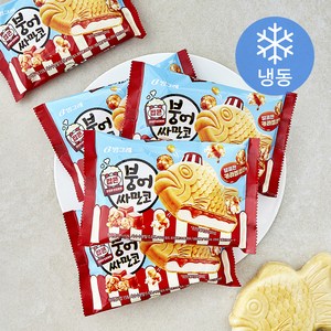 빙그레 팝콘 붕어싸만코 (냉동), 1개입, 150ml, 5개