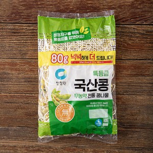 청정원 국내산 무농약 인증 전통 콩나물, 380g, 1개