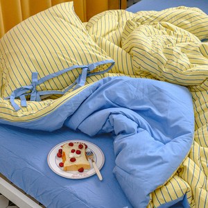 믹스앤매치 국내 제조 에센셜 스트라이프 차렵이불 세트