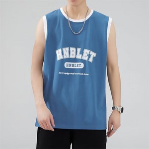 스타빈 남성용 레터링 스포티 민소매