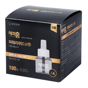 해피홈 블랙에디션 파워리퀴드에스액 리필 45일 4p, 116ml, 1개