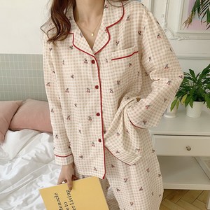 엘쏘 여성용 러블리 잠옷 상하의 세트