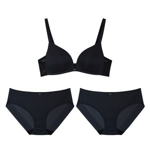 원더브라 스킨팔레트 V넥 노와이어 브라1+팬티2 세트 WIZ021