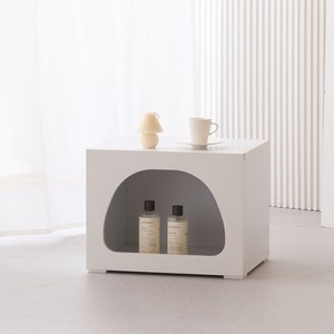 제이디퍼니처 국내제작 모디 390 다용도 수납 협탁 S, 화이트, 1개