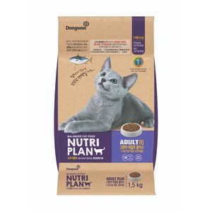 뉴트리플랜 고양이 어덜트 사료, 참치, 1.5kg, 1개