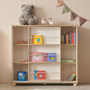 아이캔컴퍼니 아이드림 슬라이딩 책장 1200 원목발 세트 방문설치