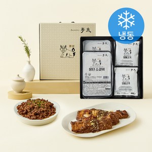몽탄 소갈비 400g x 2개입 + 짚불고기180g x 4개입 세트 (냉동)