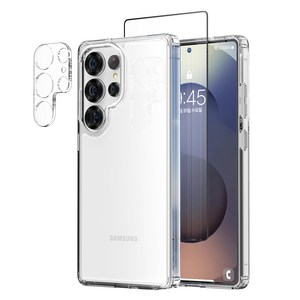 케이맥스 클리어핏 케이스 + 강화유리 + 카메라필름 세트