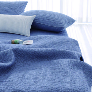 하프데이 국내 제조 피그먼트 60수 순면 줄누비 이불 스프레드