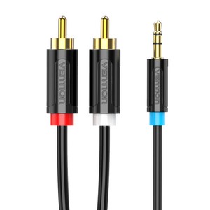 벤션 순동 3.5mm 스테레오 2 RCA 오디오 케이블 5m, 블랙, BCLBJ