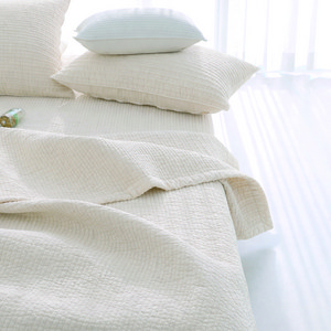 하프데이 국내 제조 피그먼트 60수 순면 줄누비 이불 스프레드