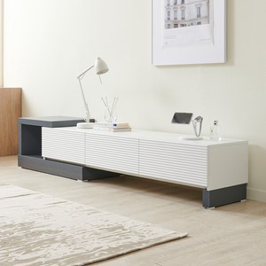 베이지메이트 코니 템바보드 확장형 거실장 1900 방문설치