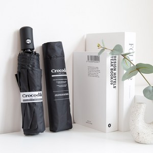 크로커다일 UV 자외선 차단 레터링 암막 전자동 3단 양산 겸용 우산