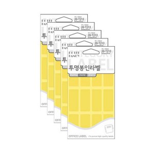 쁘띠팬시 투명봉인라벨 견출지 20-T213, 투명, 5개