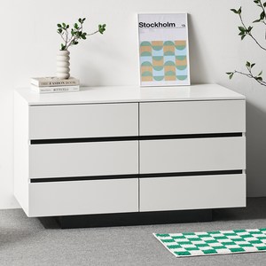 도모디자인 카르테 와이드 3단 6칸 서랍장 1200 방문설치