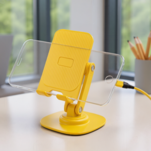 레드에셋 접이식 360도 회전 충전 케이블 포함 책상 휴대폰 거치대