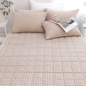 보몽드 국내 제조 부드러운 워싱 밴딩 쿠키체크 침대패드